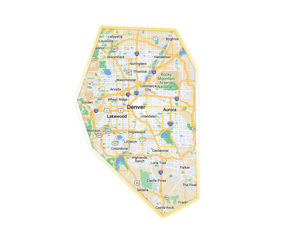Map of Denver service area