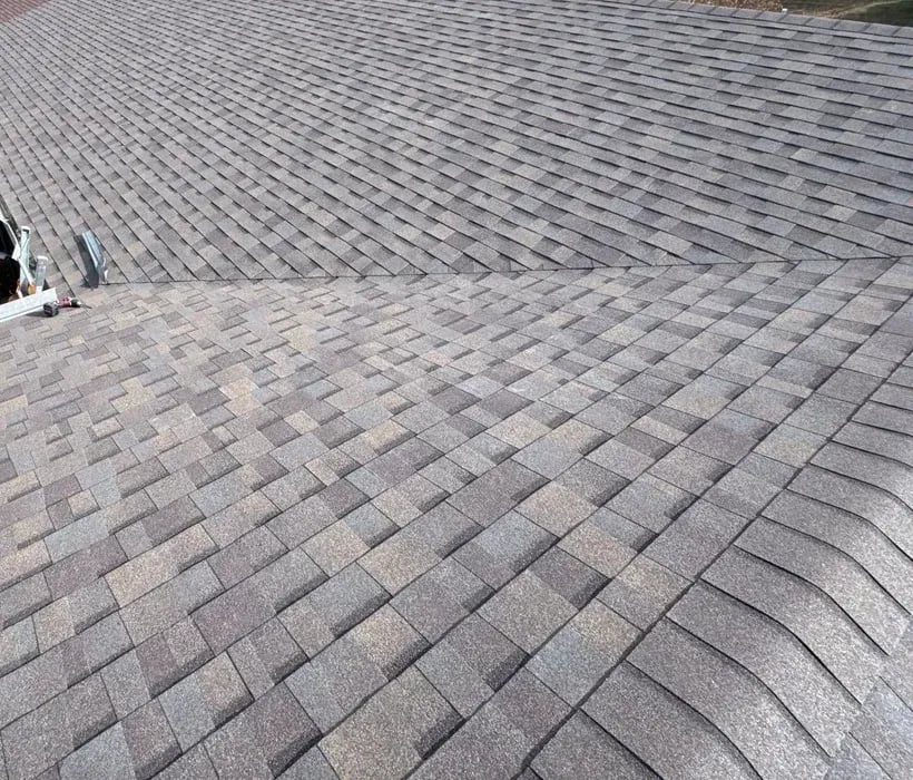 Weathered wood architectural shingle roof