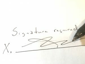 mortgage company signature required